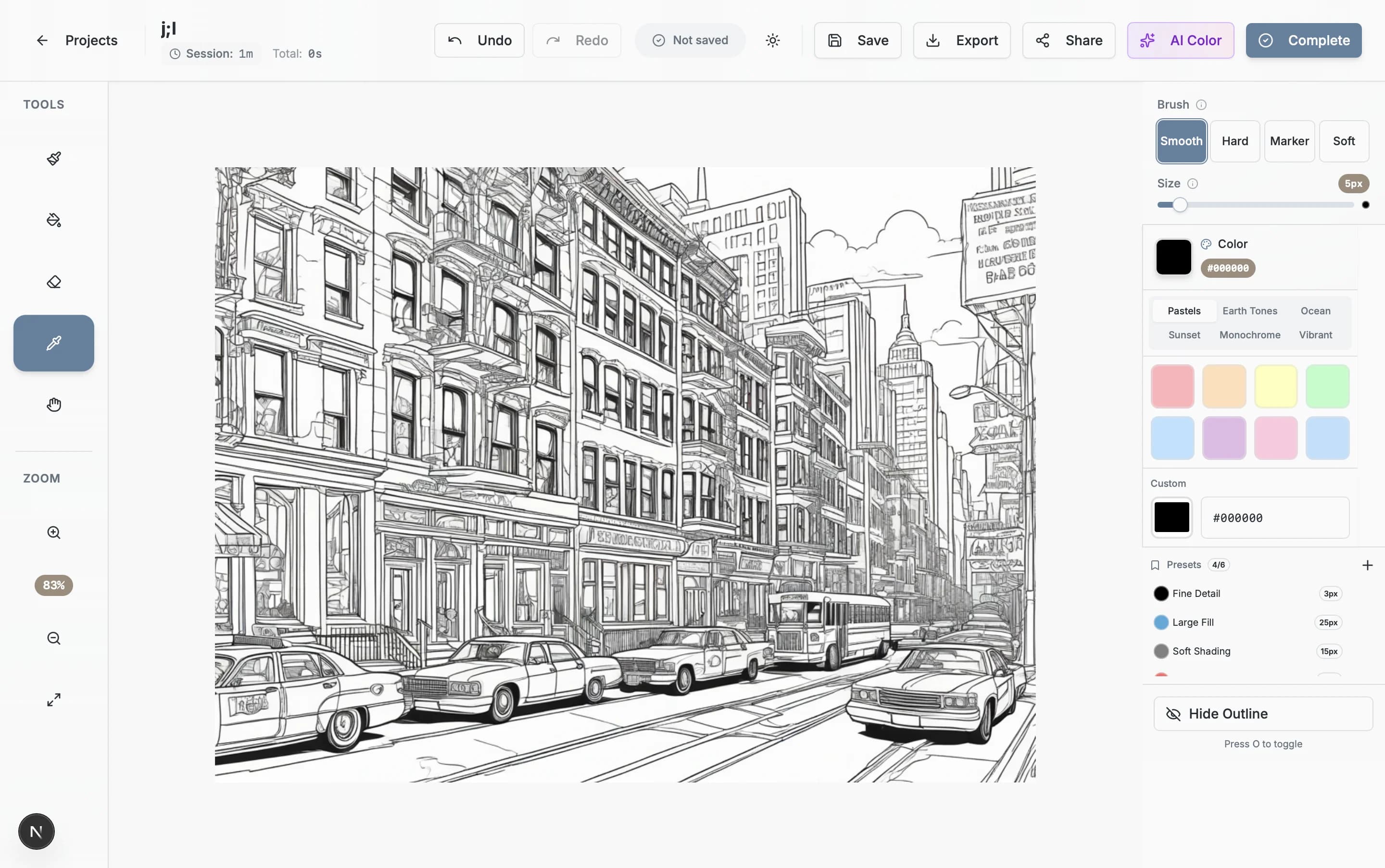 ColorPlay coloring software - draw on images, AI image colorizer, and digital coloring tools