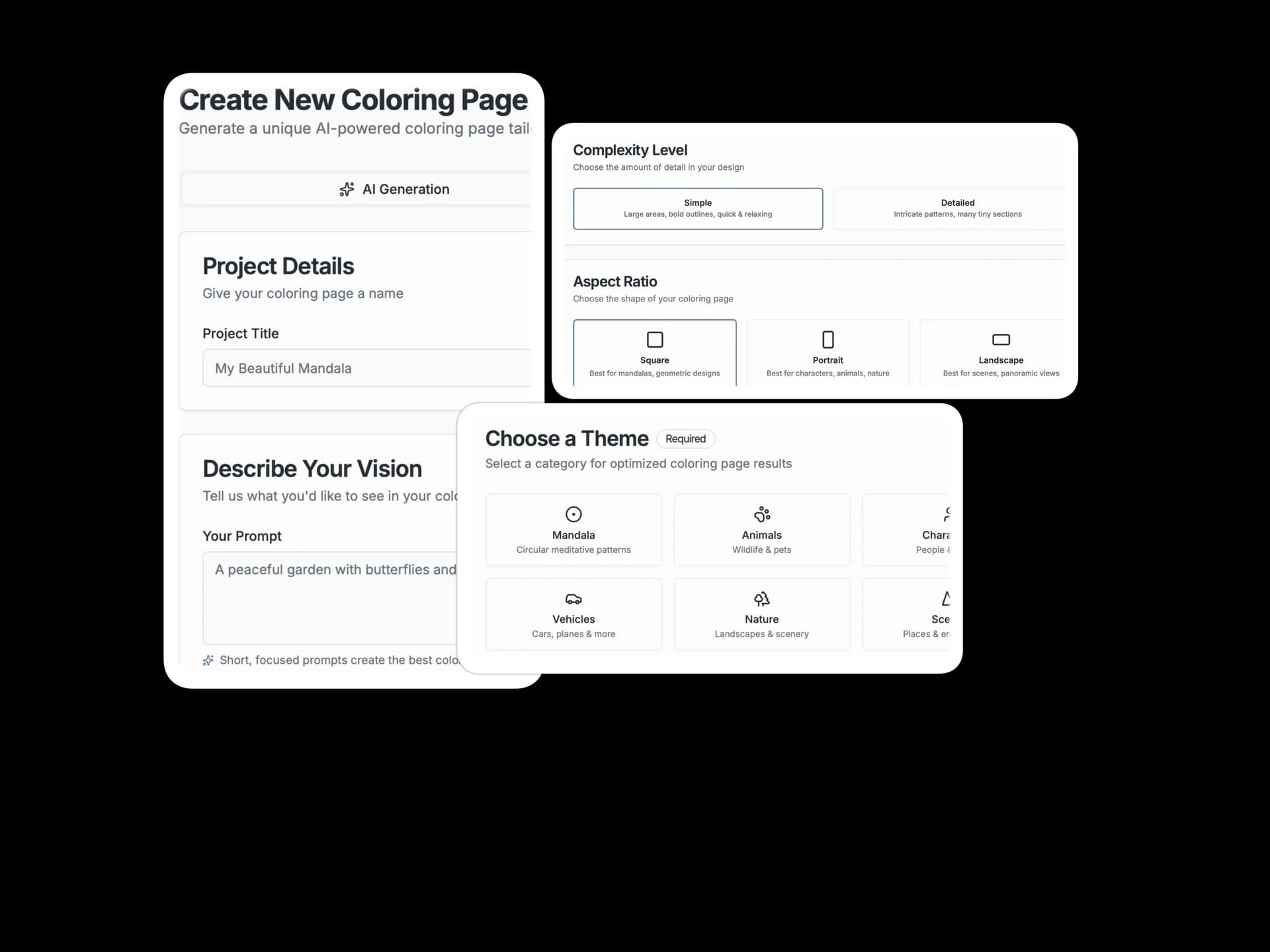AI Coloring Page Generator